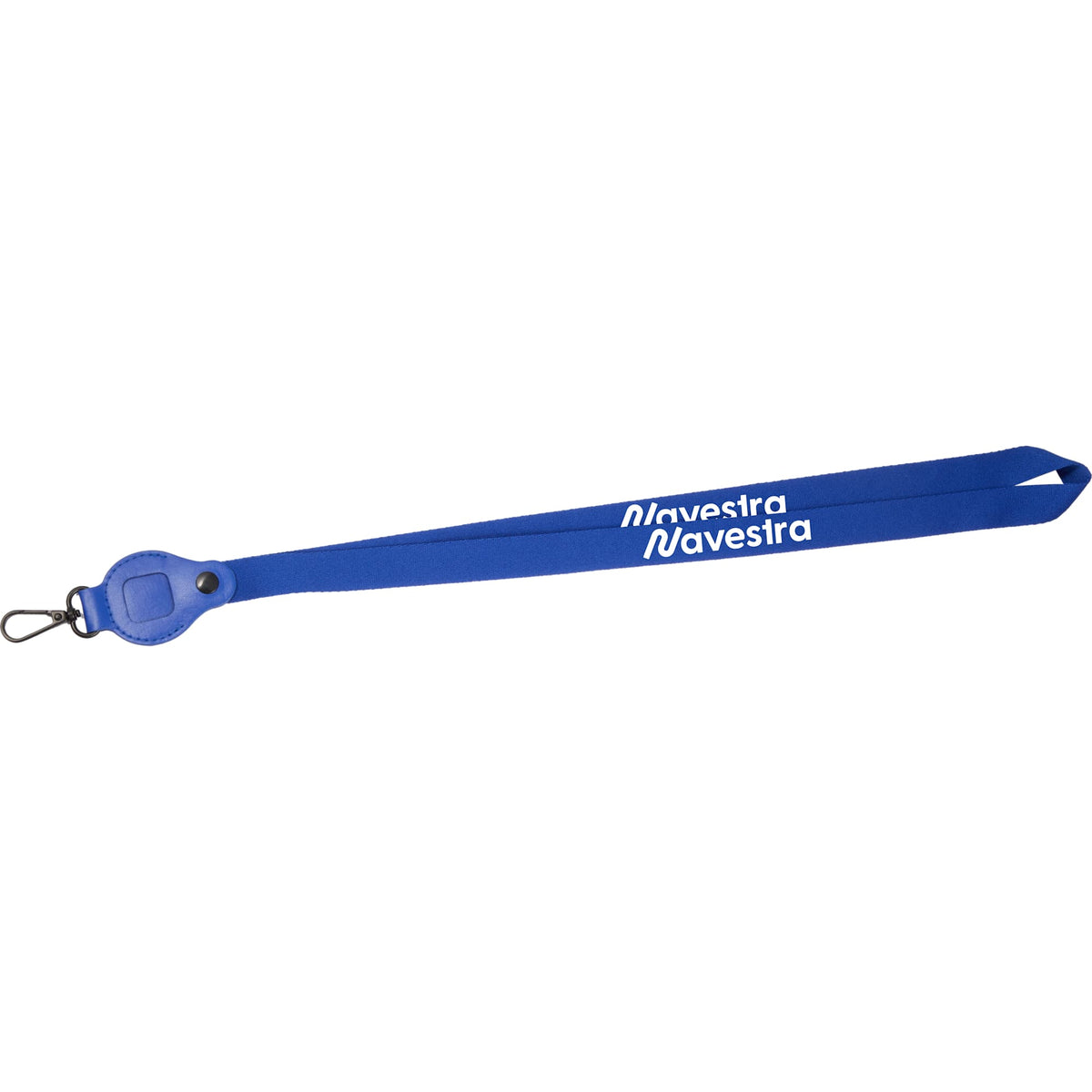 Lanyard with AirTag Pocket in Recycled PET - Blue - Front