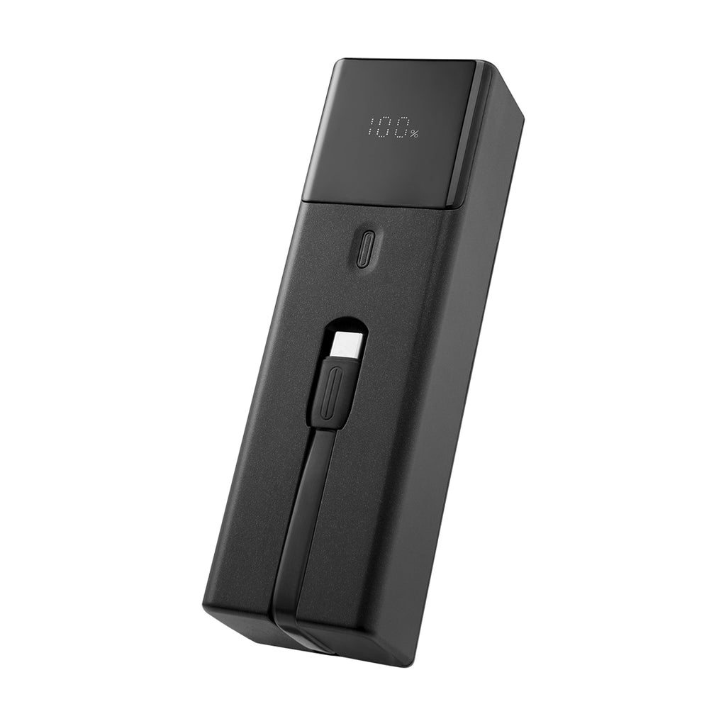Laptop Power Bank, 100W Super Charge, 10,000 mAh - Black - Angle