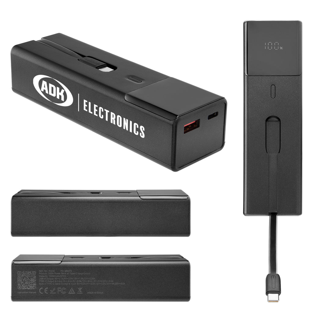 Laptop Power Bank, 100W Super Charge, 10,000 mAh - Silk Screen