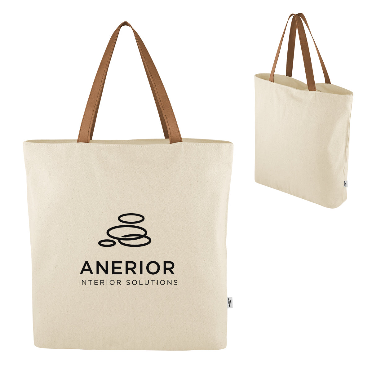 Larchmont Recycled Cotton Tote Bag, 9 oz - Natural - Silk Screen