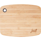 Large Bamboo Cutting Board with Silicone Grip, 15 x 12 Inches Laser Engraving - Black - Front 2