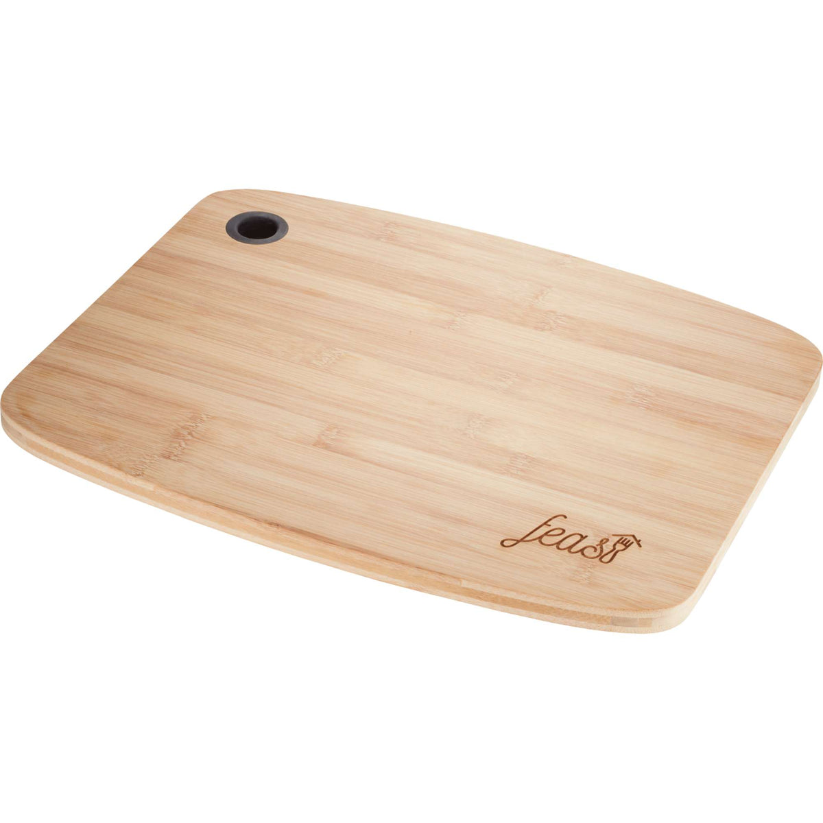 Large Bamboo Cutting Board with Silicone Grip, 15 x 12 Inches Laser Engraving - Black - Photo 3