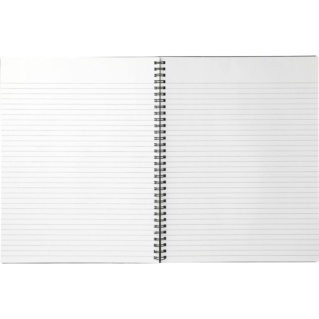 Large Business Spiral Notebook, 8.5 x 11 Inches - Black - Front 2