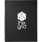 Large Business Spiral Notebook, 8.5 x 11 Inches - Black - Front