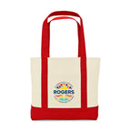 Large Canvas Tote with Deep Front Pocket Transfer - Red - View 1