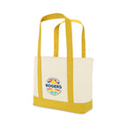 Large Canvas Tote with Deep Front Pocket - Yellow - View 2