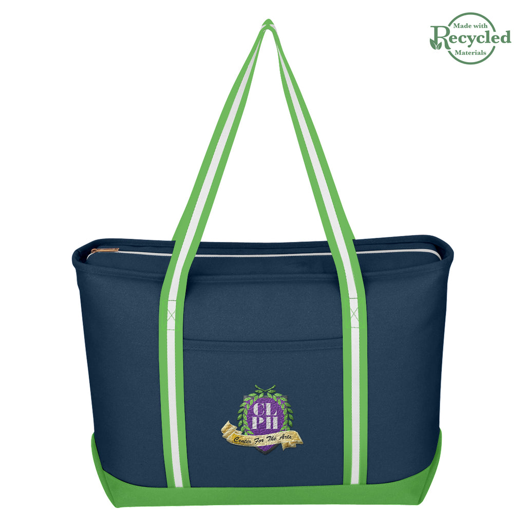 Large Cotton Canvas Admiral Tote Bag, 24 oz - Embroidery