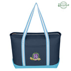 Large Cotton Canvas Admiral Tote Bag, 24 oz Embroidery - Embroidery