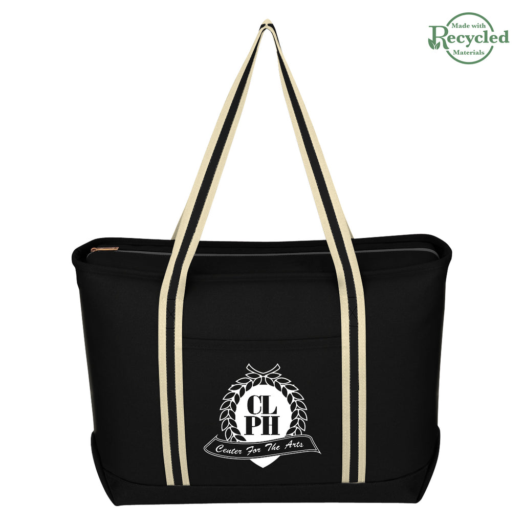 Large Cotton Canvas Admiral Tote Bag, 24 oz Embroidery - Silk Screen