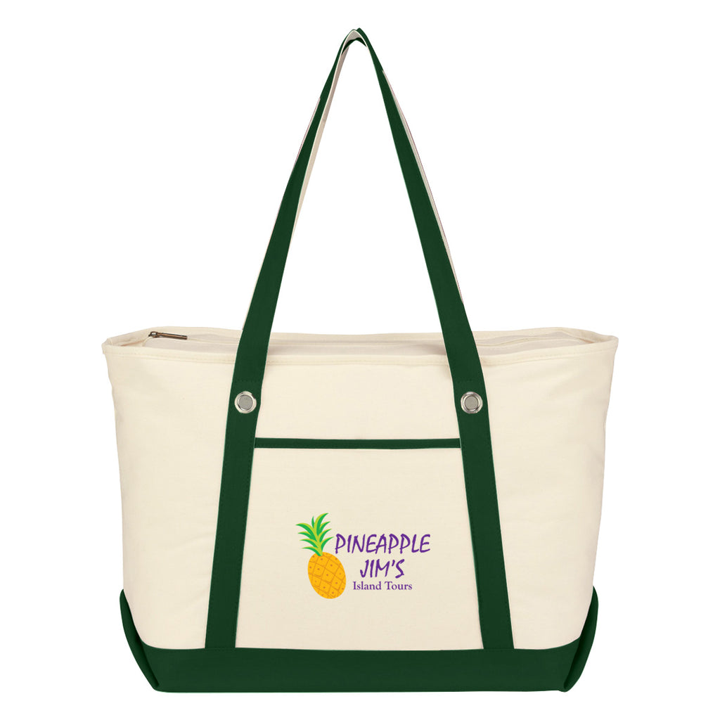 Large Cotton Canvas Sailing Tote Bag, 12 oz - Colorbrite