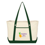 Large Cotton Canvas Sailing Tote Bag, 12 oz - Colorbrite