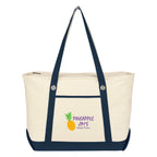 Large Cotton Canvas Sailing Tote Bag, 12 oz - Colorbrite