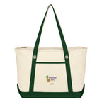 Large Cotton Canvas Sailing Tote Bag, 12 oz - Embroidery