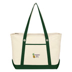 Large Cotton Canvas Sailing Tote Bag, 12 oz - Embroidery