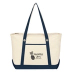 Large Cotton Canvas Sailing Tote Bag, 12 oz - Silk Screen