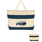 Large Cruising Recycled Canvas Tote, Rope Handles, 16 oz