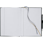 Large Leather-Look Hardcover Journal with 125 Sheets, 7 x 10 Inches Debossing - Black - Front 2
