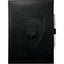 Large Leather-Look Hardcover Journal with 125 Sheets, 7 x 10 Inches Debossing - Black - Front