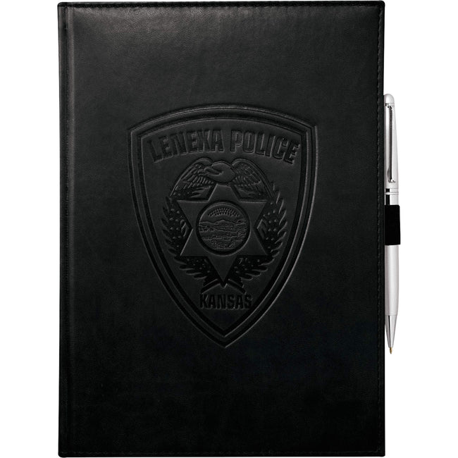 Large Leather-Look Hardcover Journal with 125 Sheets, 7 x 10 Inches Debossing