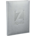 Large Leather-Look Hardcover Journal with 125 Sheets, 7 x 10 Inches Debossing - Gray - Photo
