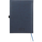 Large Leather-Look Hardcover Journal with 125 Sheets, 7 x 10 Inches Debossing - Navy - Back