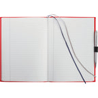 Large Leather-Look Hardcover Journal with 125 Sheets, 7 x 10 Inches Debossing - Red - Front 2