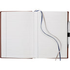 Large Leather-Look Hardcover Journal with 125 Sheets, 7 x 10 Inches Debossing - Terra Cotta - Front 2