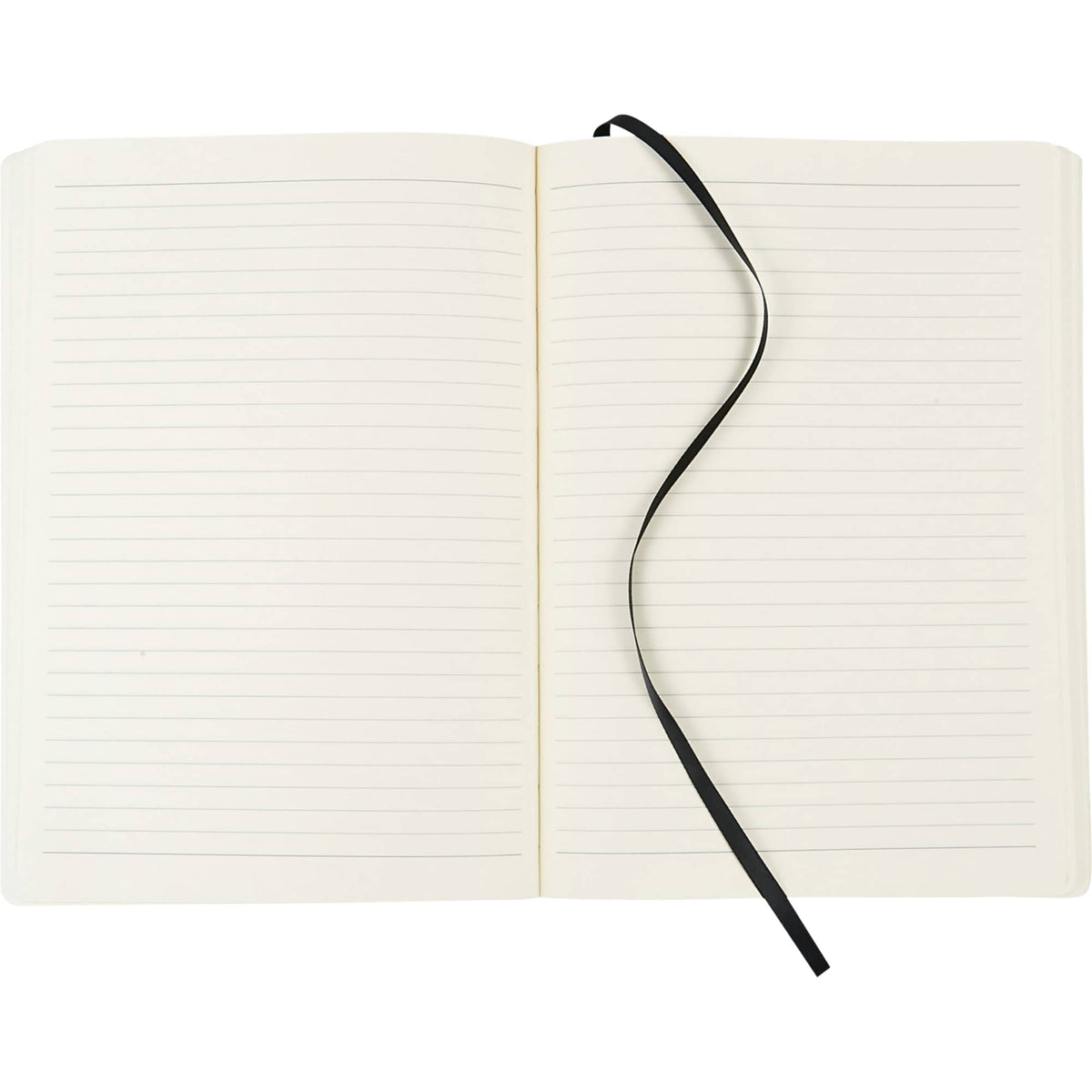 Large Leather-Look Soft Cover Journal, 6.75 x 9.5 Inches Debossing - Black - Front 2
