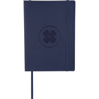 Large Leather-Look Soft Cover Journal, 6.75 x 9.5 Inches Debossing - Navy - Front