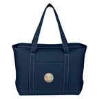 Large Recycled Cotton Yacht Tote Bag, 24 oz - Embroidery