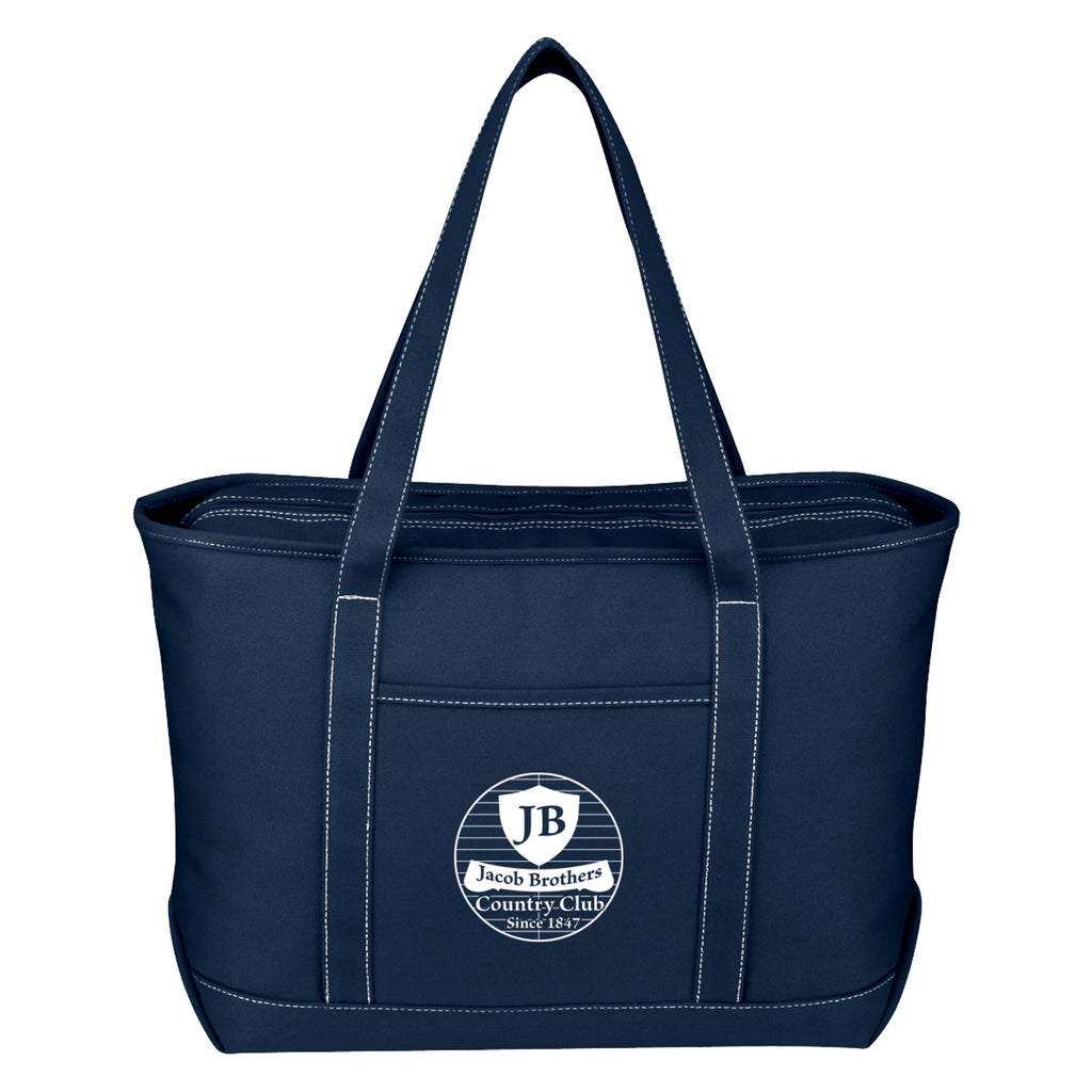 Large Recycled Cotton Yacht Tote Bag, 24 oz - Silk Screen