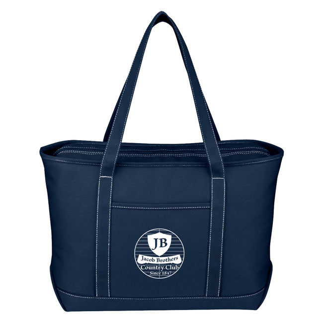 Large Recycled Cotton Yacht Tote Bag, 24 oz