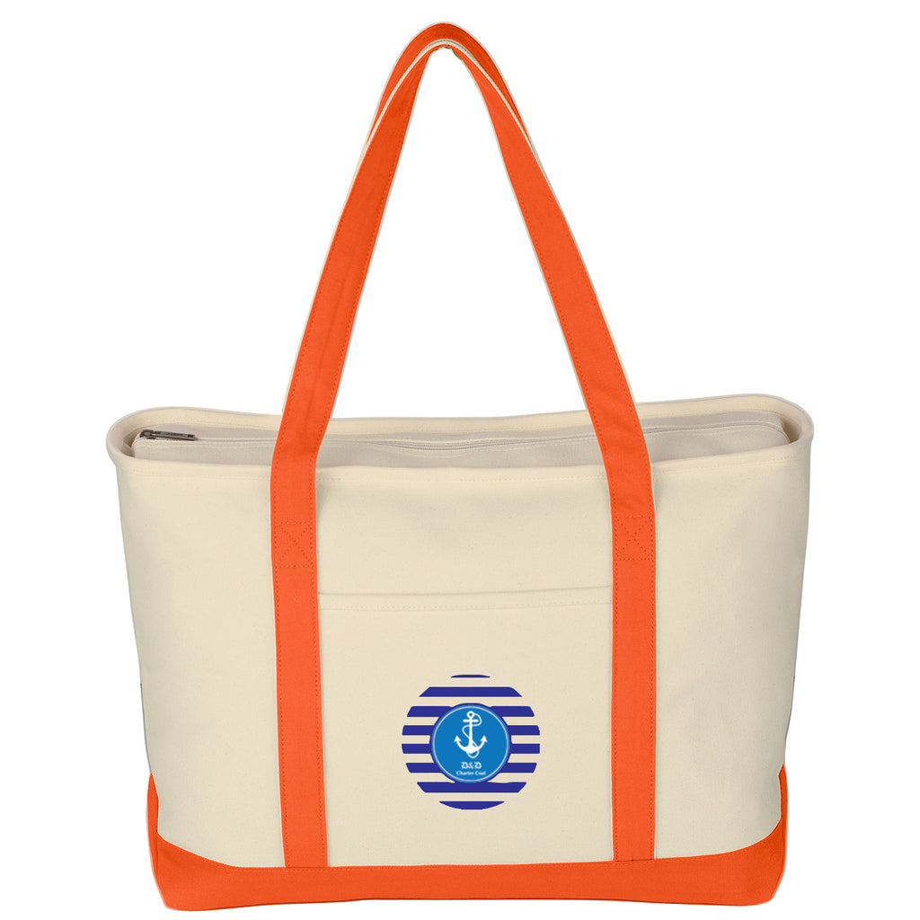 Large Starboard Recycled Cotton Canvas Tote Bag, 24 oz Embroidery - Colorbrite