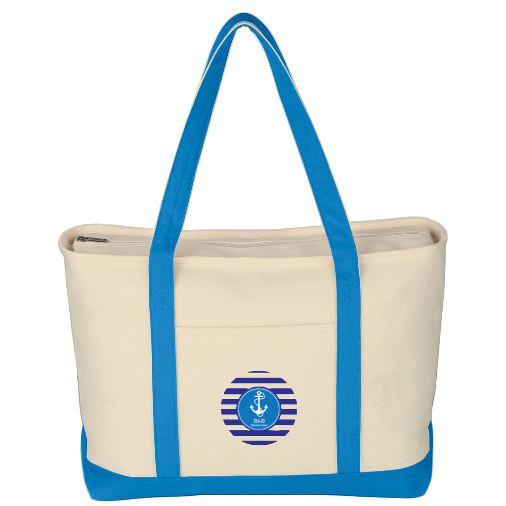 Large Starboard Recycled Cotton Canvas Tote Bag, 24 oz Embroidery - Colorbrite
