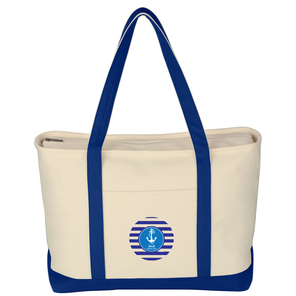 Large Starboard Recycled Cotton Canvas Tote Bag, 24 oz Embroidery - Colorbrite