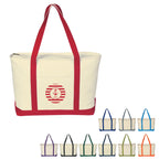 Large Starboard Recycled Cotton Canvas Tote Bag, 24 oz Embroidery - Custom Promotional Large Starboard 24 Oz. Recycled Cotton Canvas Tote Bag Embroidery