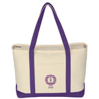 Large Starboard Recycled Cotton Canvas Tote Bag, 24 oz Embroidery - Embroidery