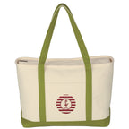 Large Starboard Recycled Cotton Canvas Tote Bag, 24 oz Embroidery - Embroidery