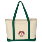 Large Starboard Recycled Cotton Canvas Tote Bag, 24 oz Embroidery - Embroidery
