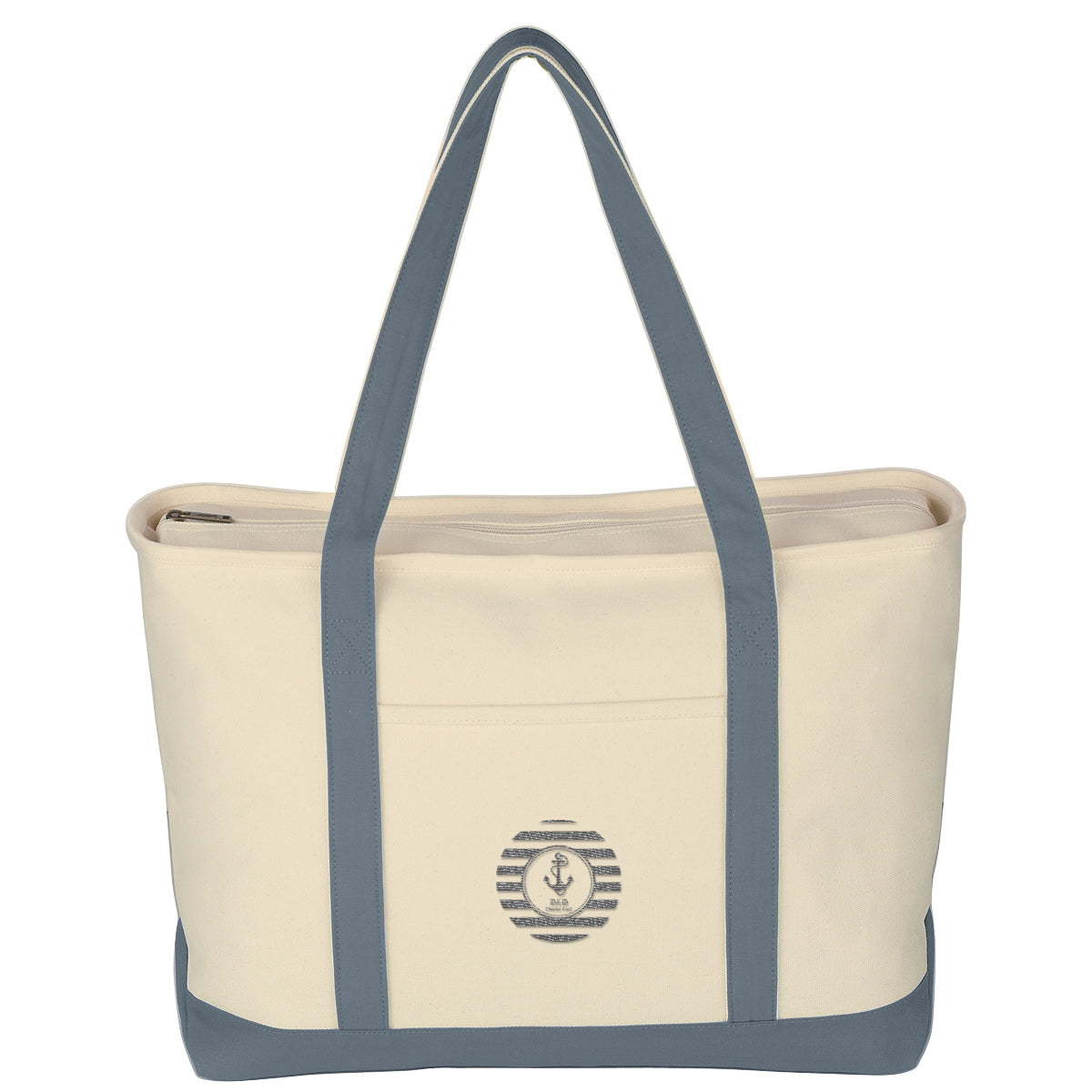 Large Starboard Recycled Cotton Canvas Tote Bag, 24 oz Embroidery - Embroidery