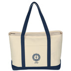 Large Starboard Recycled Cotton Canvas Tote Bag, 24 oz Embroidery - Embroidery