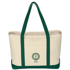 Large Starboard Recycled Cotton Canvas Tote Bag, 24 oz Embroidery - Embroidery