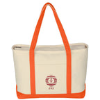 Large Starboard Recycled Cotton Canvas Tote Bag, 24 oz Embroidery - Embroidery