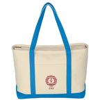 Large Starboard Recycled Cotton Canvas Tote Bag, 24 oz Embroidery - Embroidery