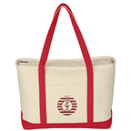 Large Starboard Recycled Cotton Canvas Tote Bag, 24 oz Embroidery - Embroidery