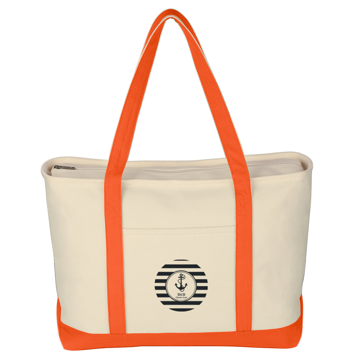 Large Starboard Recycled Cotton Canvas Tote Bag, 24 oz Embroidery - Silk Screen