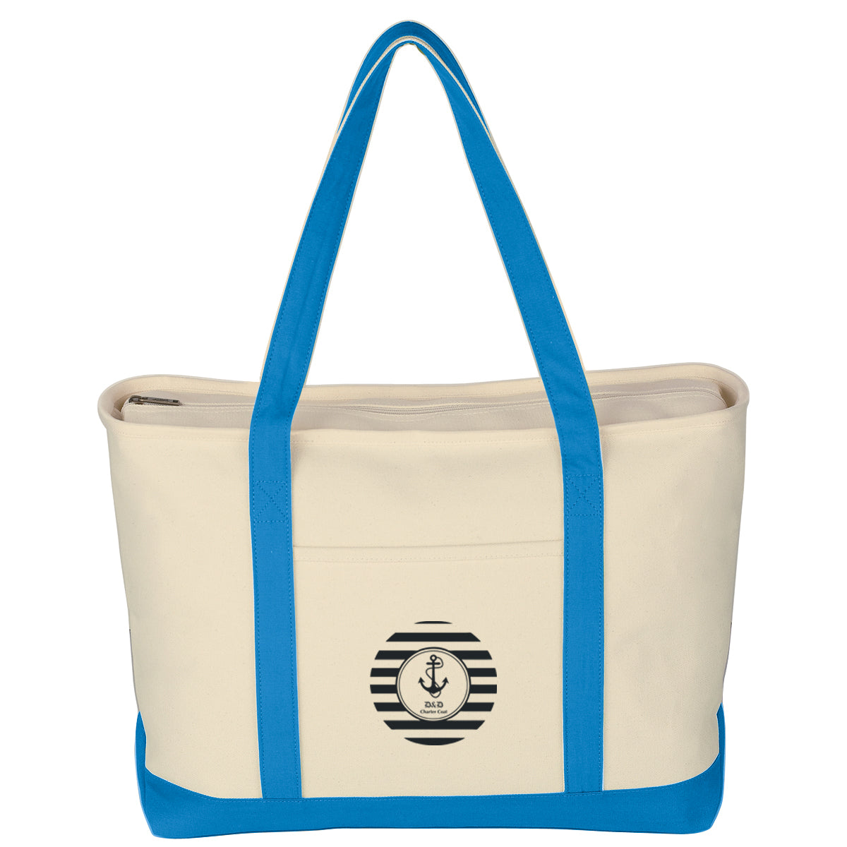 Large Starboard Recycled Cotton Canvas Tote Bag, 24 oz Embroidery - Silk Screen