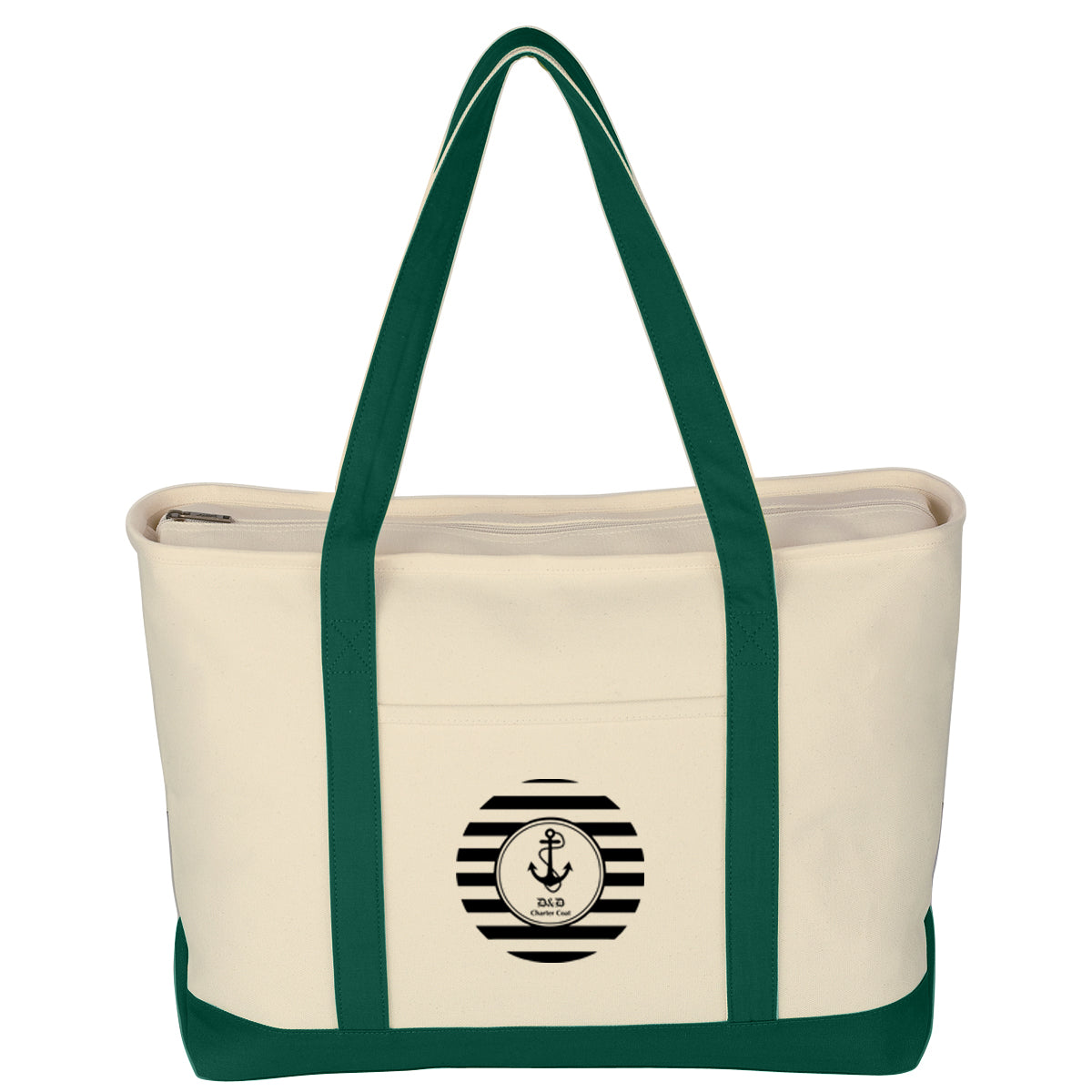 Large Starboard Recycled Cotton Canvas Tote Bag, 24 oz Embroidery - Silk Screen