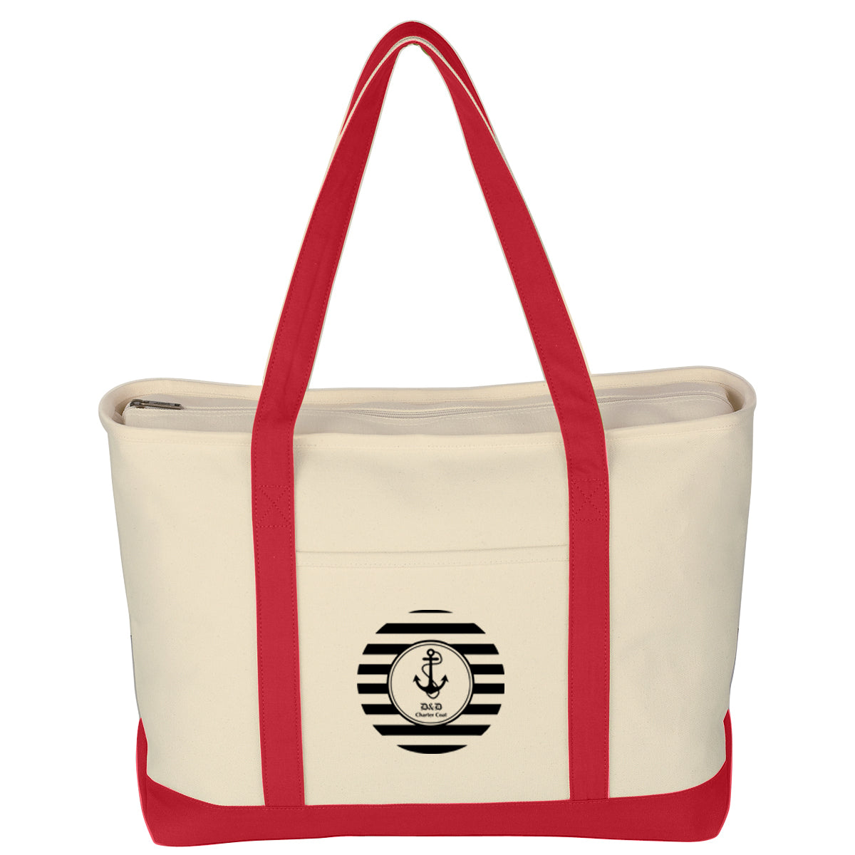 Large Starboard Recycled Cotton Canvas Tote Bag, 24 oz Embroidery - Silk Screen