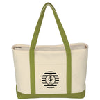 Large Starboard Recycled Cotton Canvas Tote Bag, 24 oz Embroidery - Silk Screen